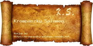 Krompaszky Salamon névjegykártya